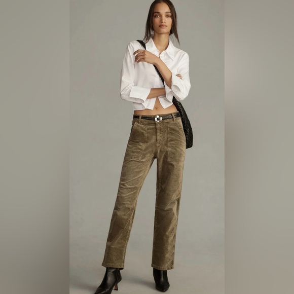 PILCRO The Wanderer Relaxed-Leg Corduroy Pants in Brown Size 31 - Picture 1 of 12